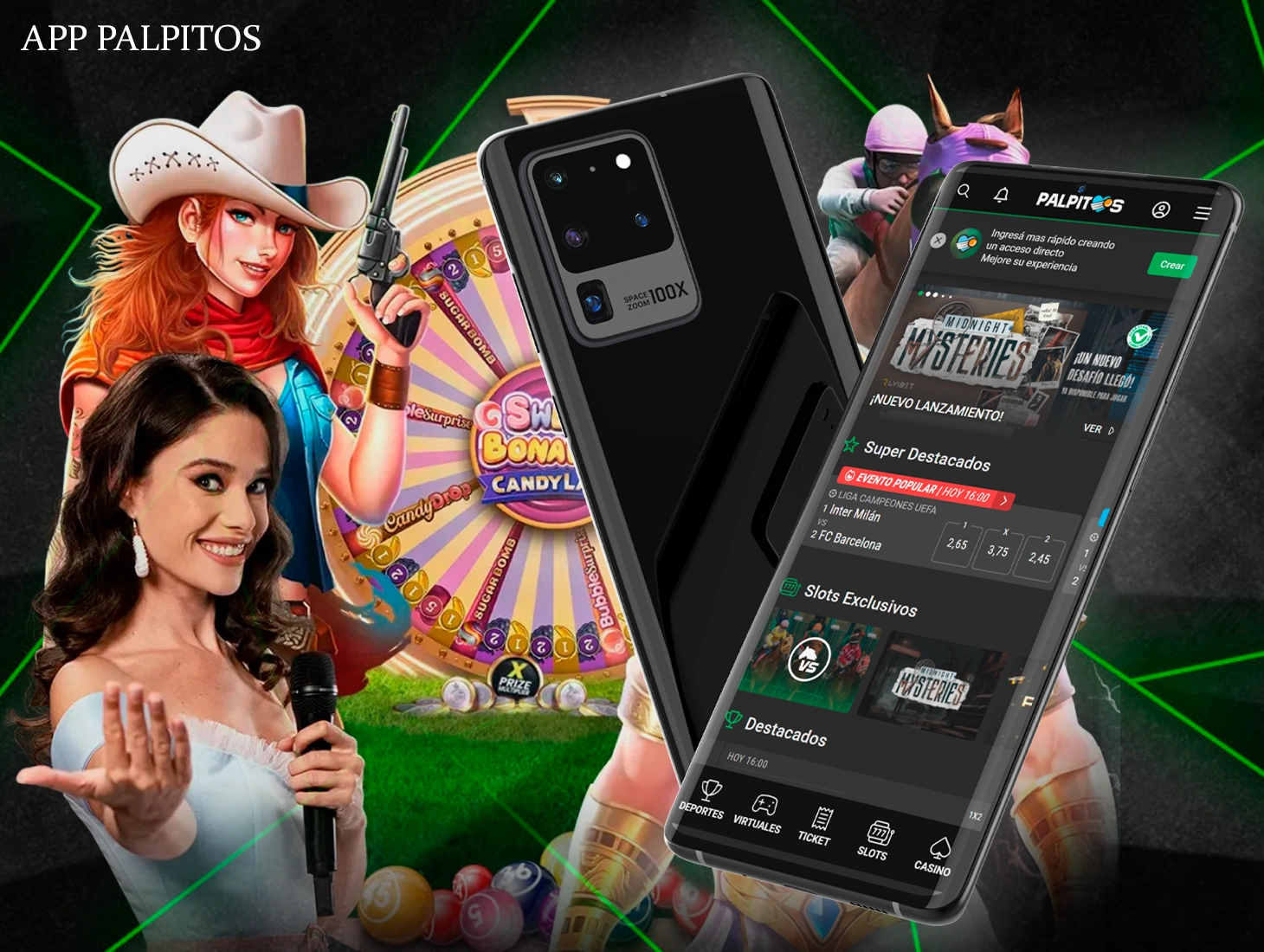 Juegue en la cómoda aplicación móvil de Palpitos para acceder al casino y a las apuestas deportivas