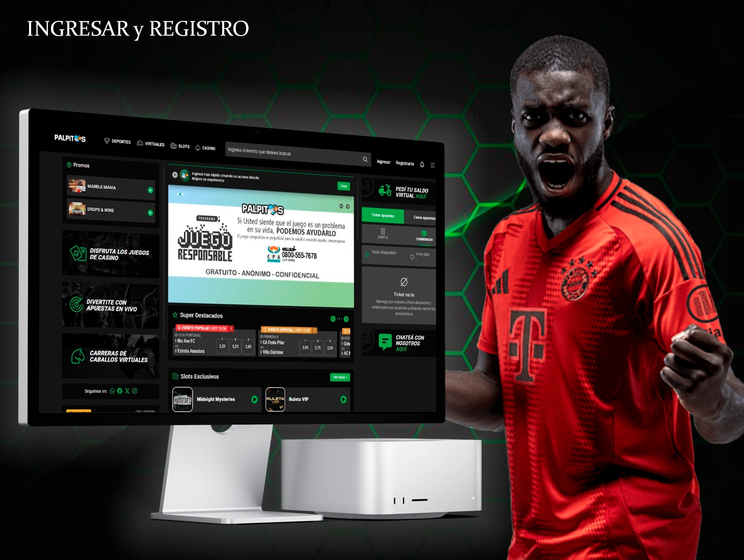 Registro e inicio de sesión en la plataforma Plapitos para jugadores de Argentina
