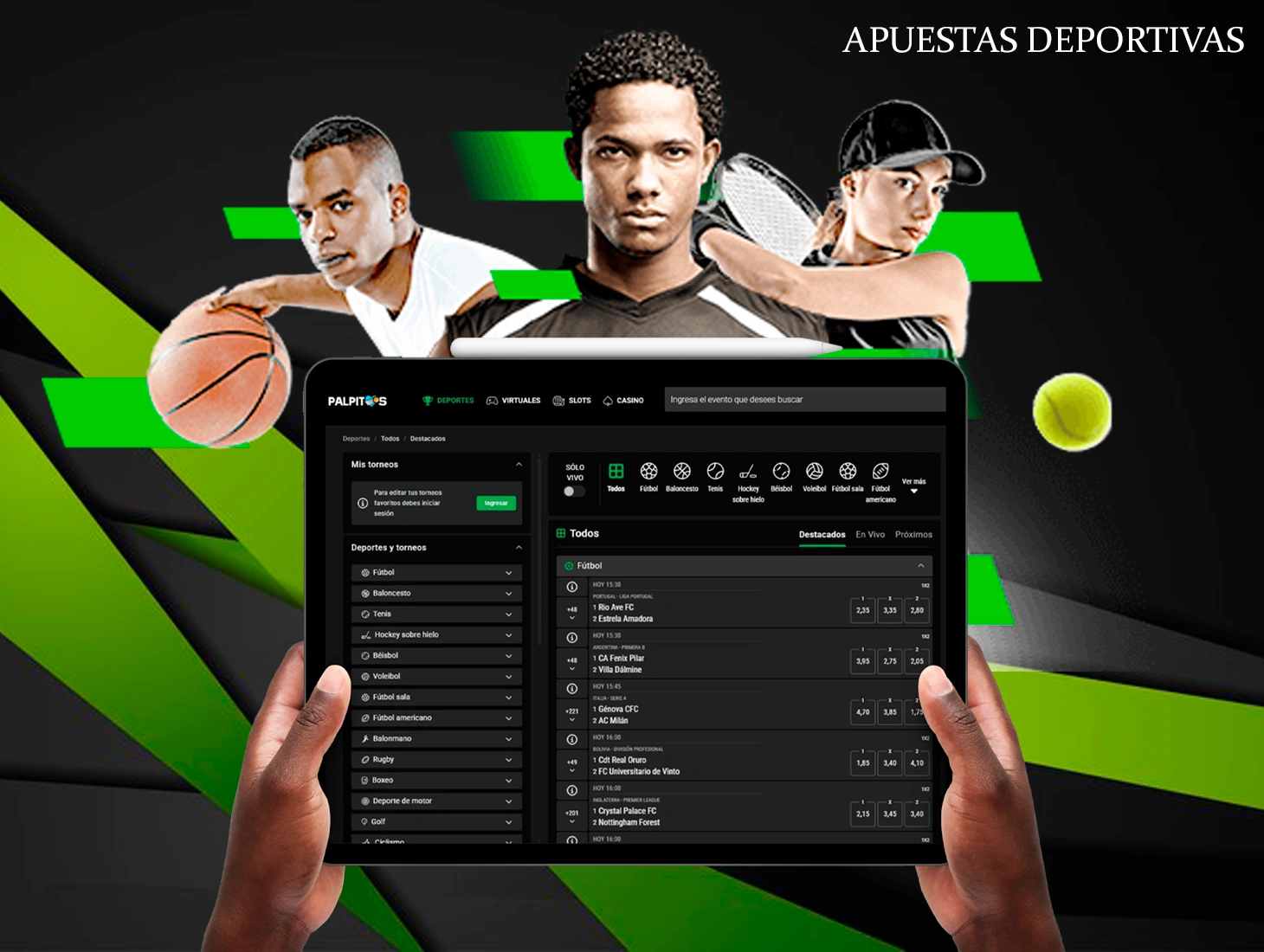 Apueste en los mejores eventos deportivos con Palpitos